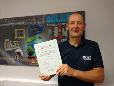 Martin showing off our FPAL Verify certificate.